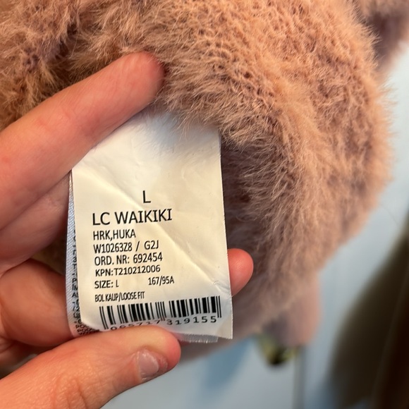 LCW CASUAL KNITWEAR LARGE PINK CARDIGAN GENTLY WORN FUZZY - Picture 4 of 6